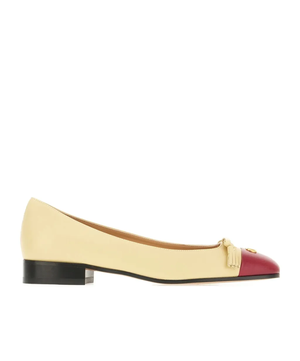 Valentino Vlogo Signature Tassel Embellished Slip-On Ballet Flats