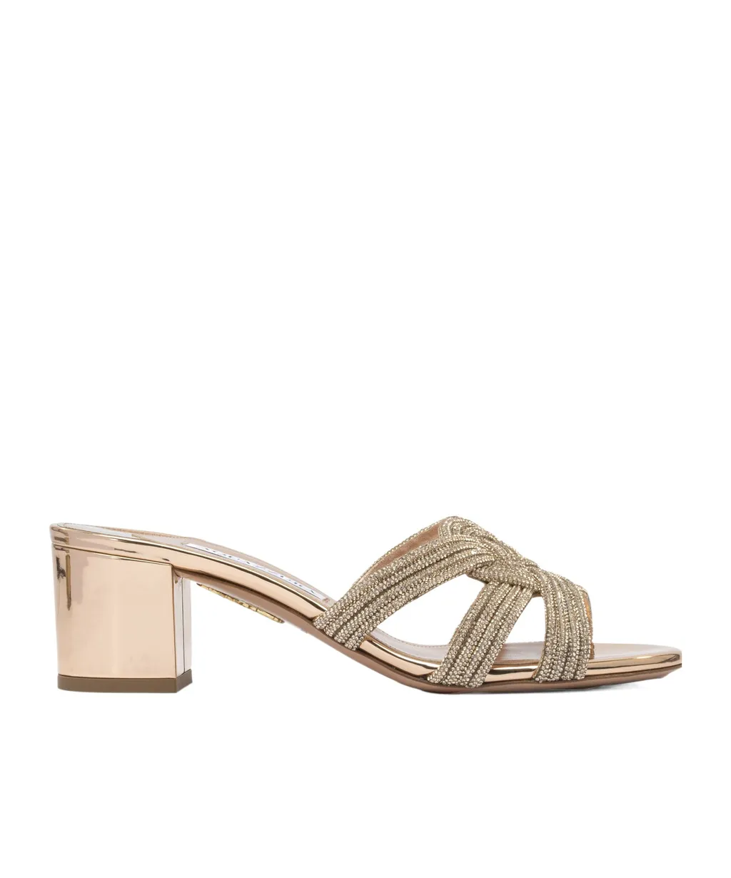 Aquazzura Felix Embellished Mules