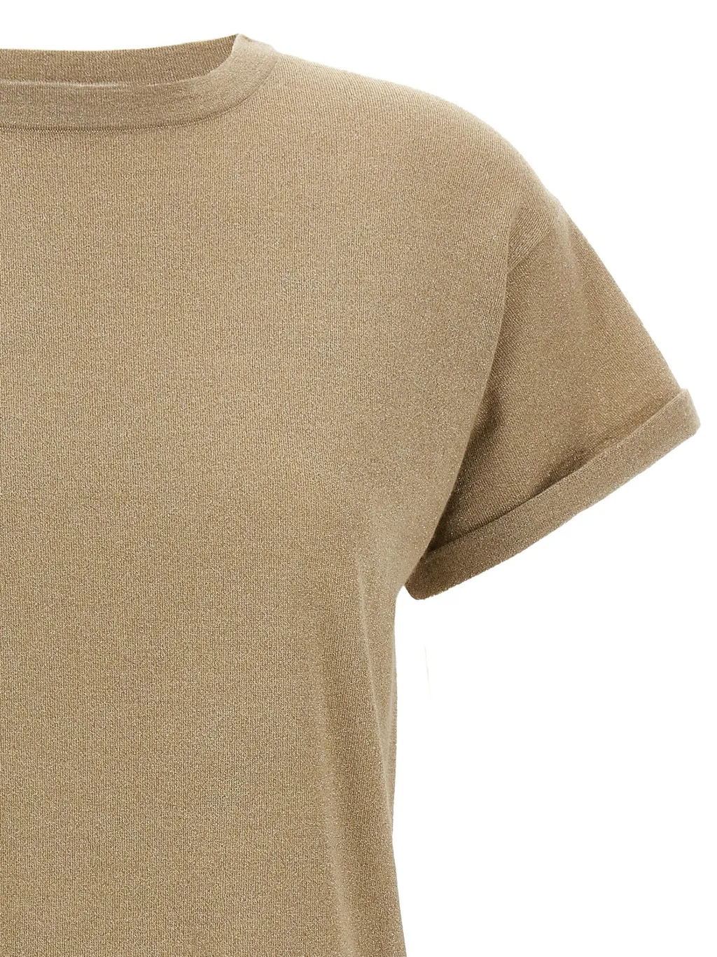 Brunello Cucinelli Short-Sleeved Crewneck Knitted T-Shirt