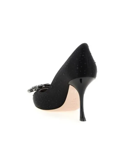85Mm Efflorescence Crystal-Embellished Satin Pumps