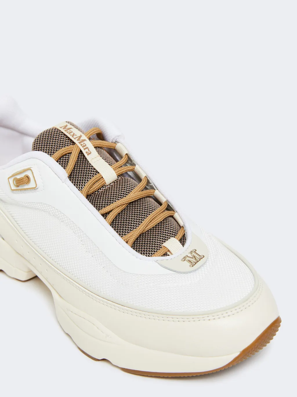 Running Shoes In Technical Fabric And Leather