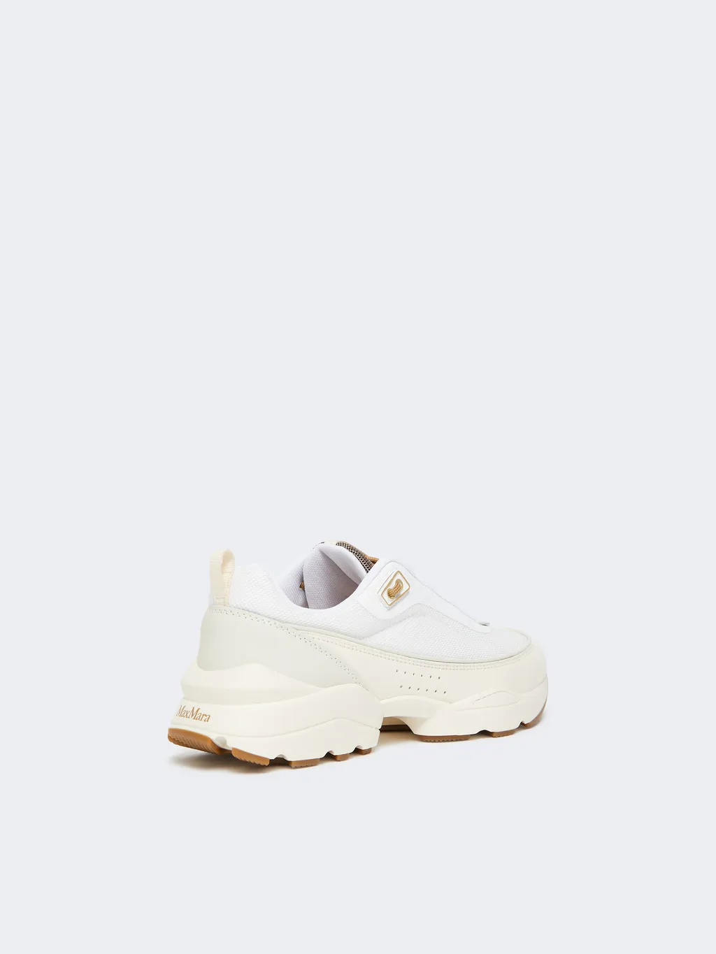 Running Shoes In Technical Fabric And Leather