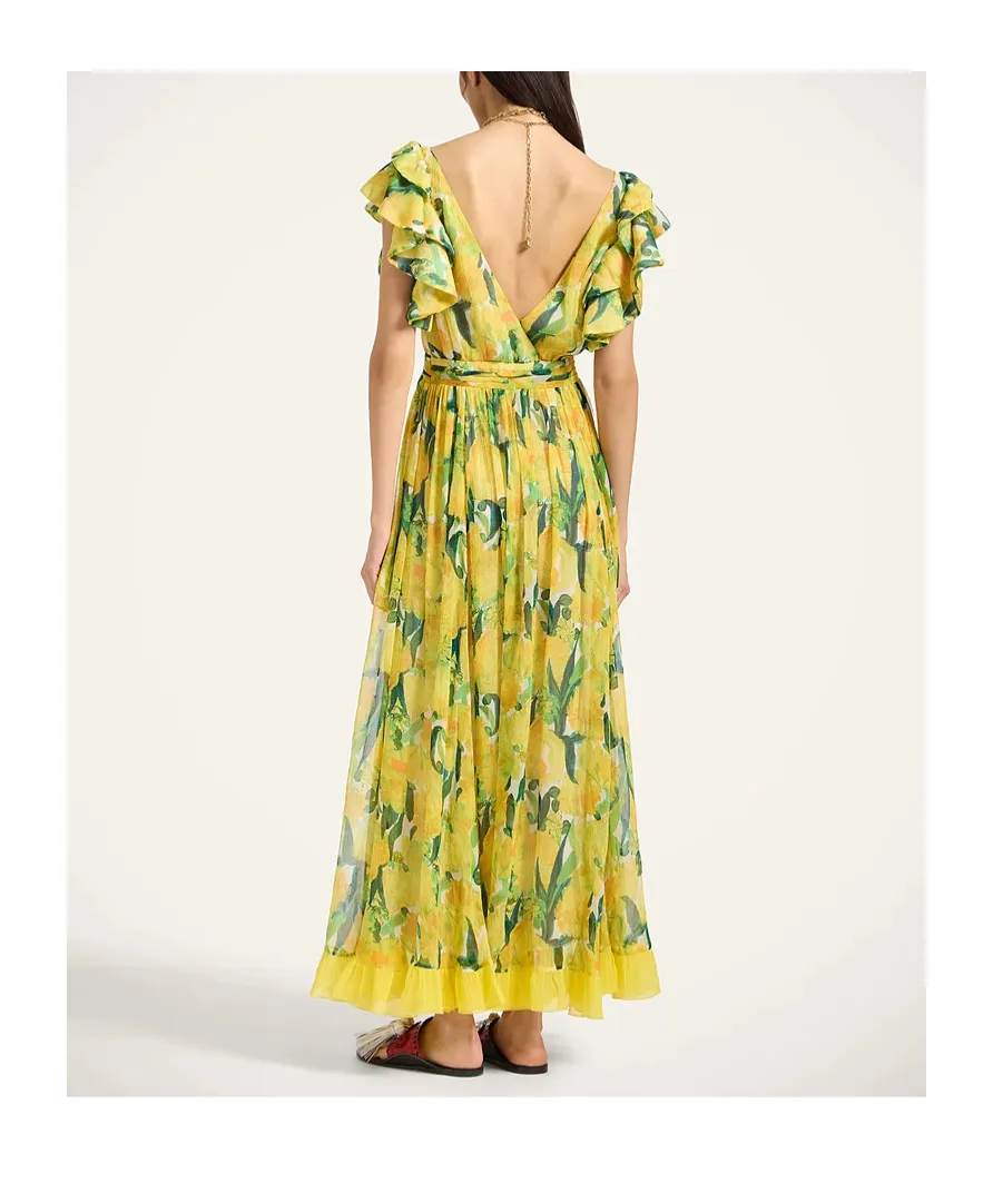 Ruffled Floral-Print Dress