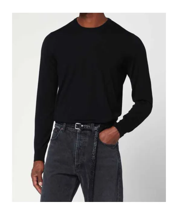 Round-Neck Long-Sleeve Sweater