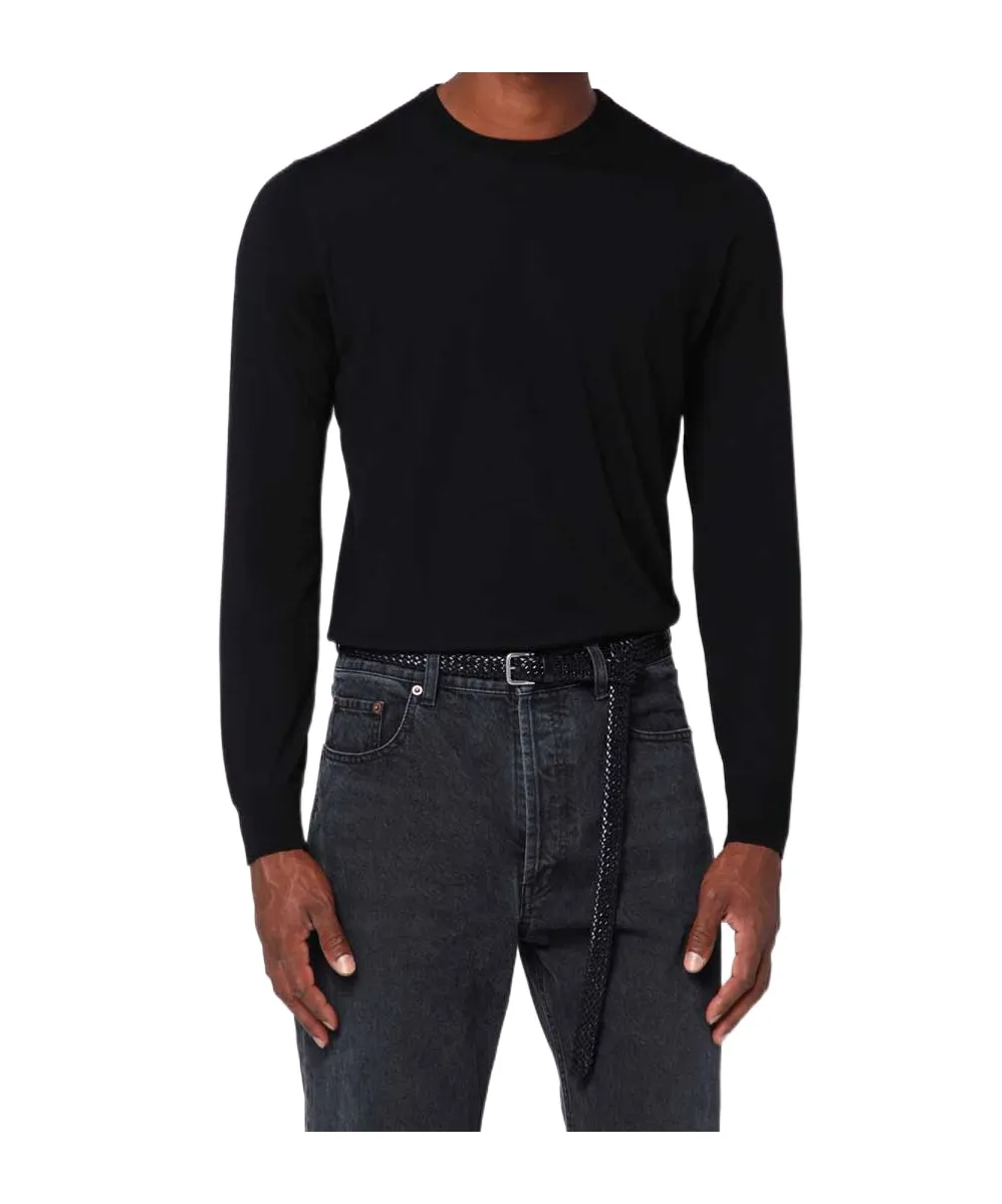 Round-Neck Long-Sleeve Sweater