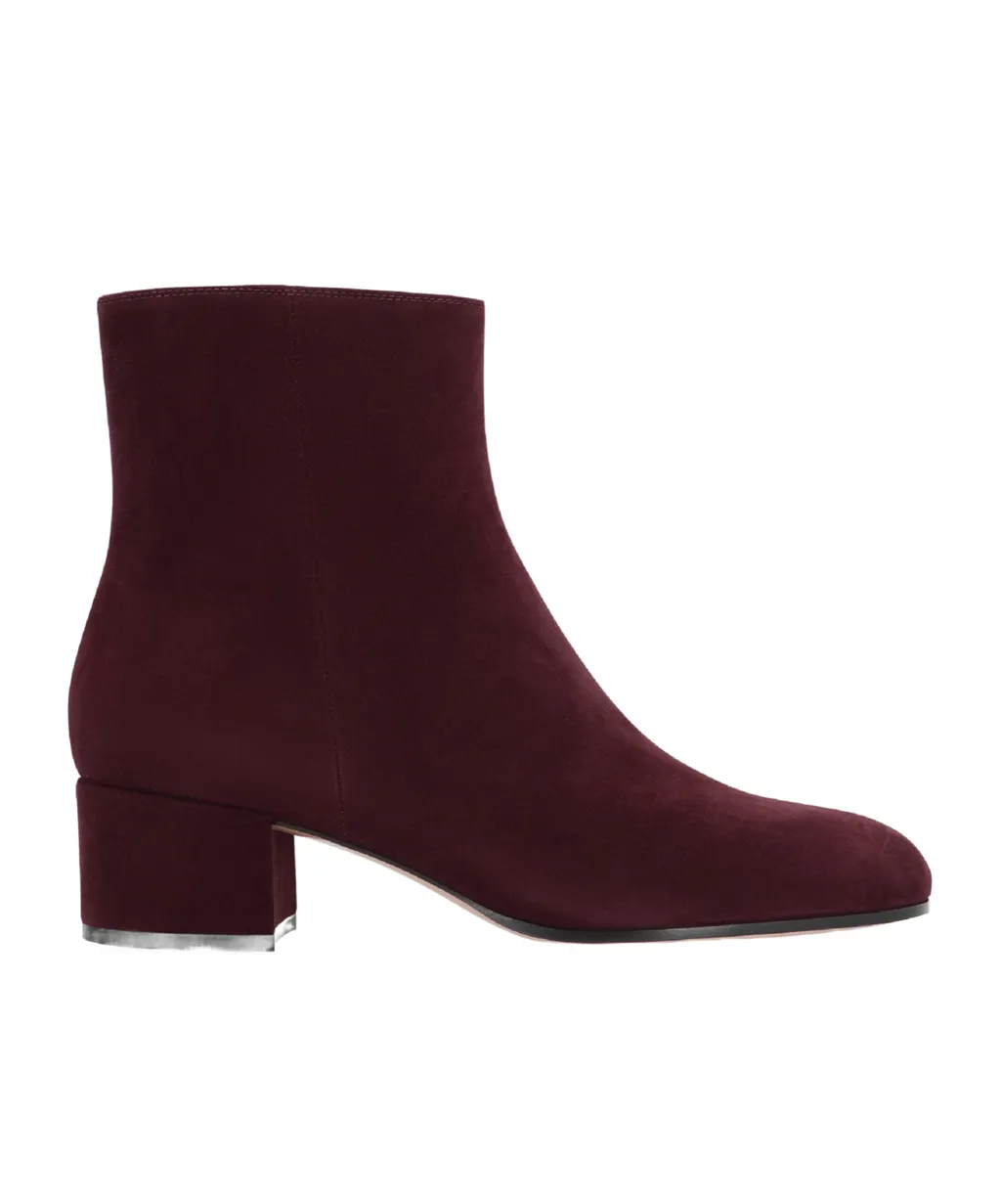 70Mm Joelle Suede Block-Heel Ankle Boots