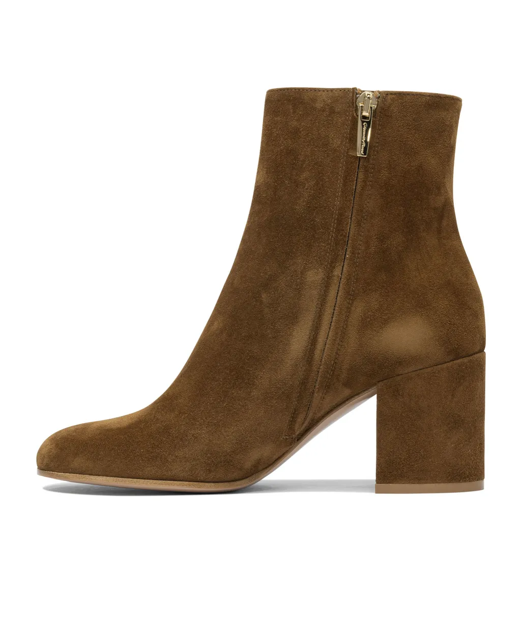 Block-Heel Suede Boots