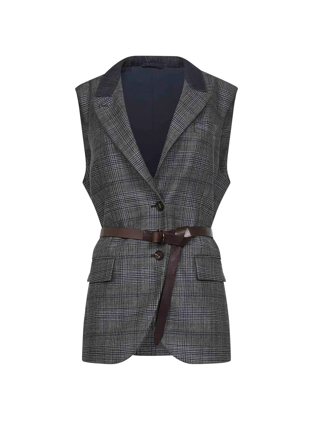 Brunello Cucinelli Single-Breasted Sleeveless Belted Vest