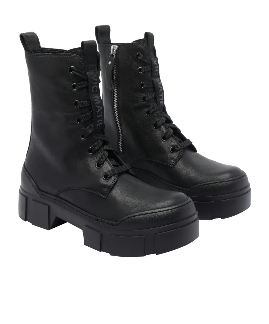 Vic Matie Round-Toe Lace-Up Ankle Boots