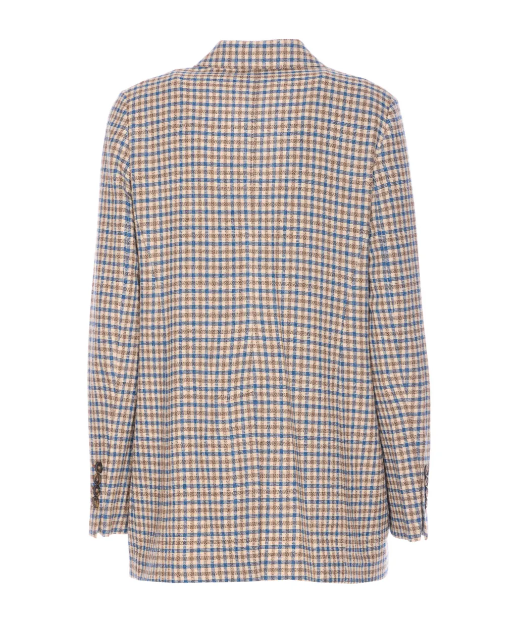 Circolo 1901 Double-Breasted Check Jacket