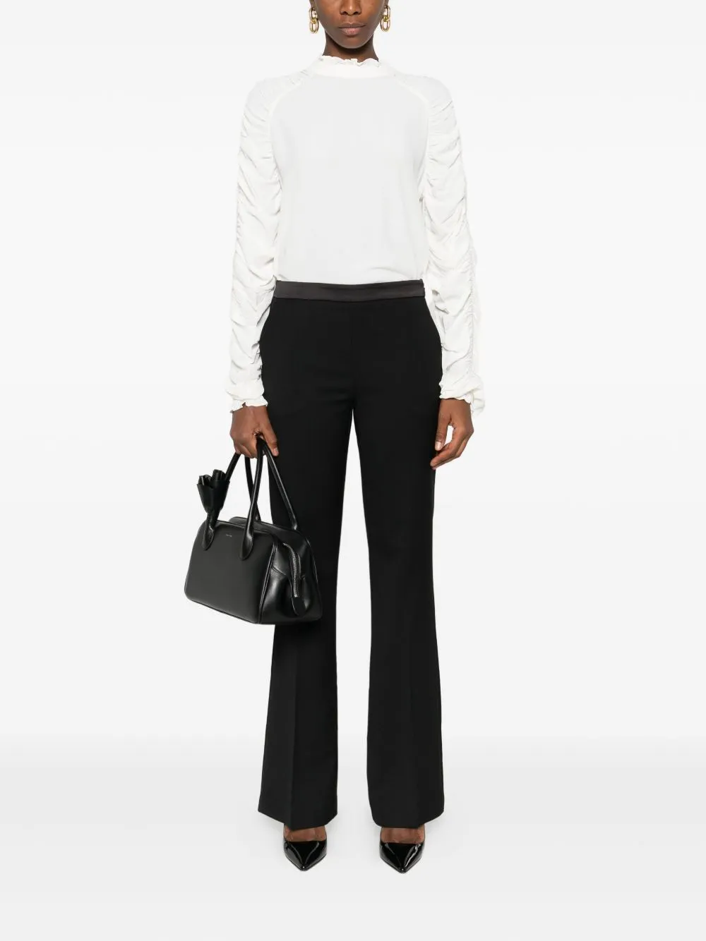 Twinset Satin Detail Flared Pants