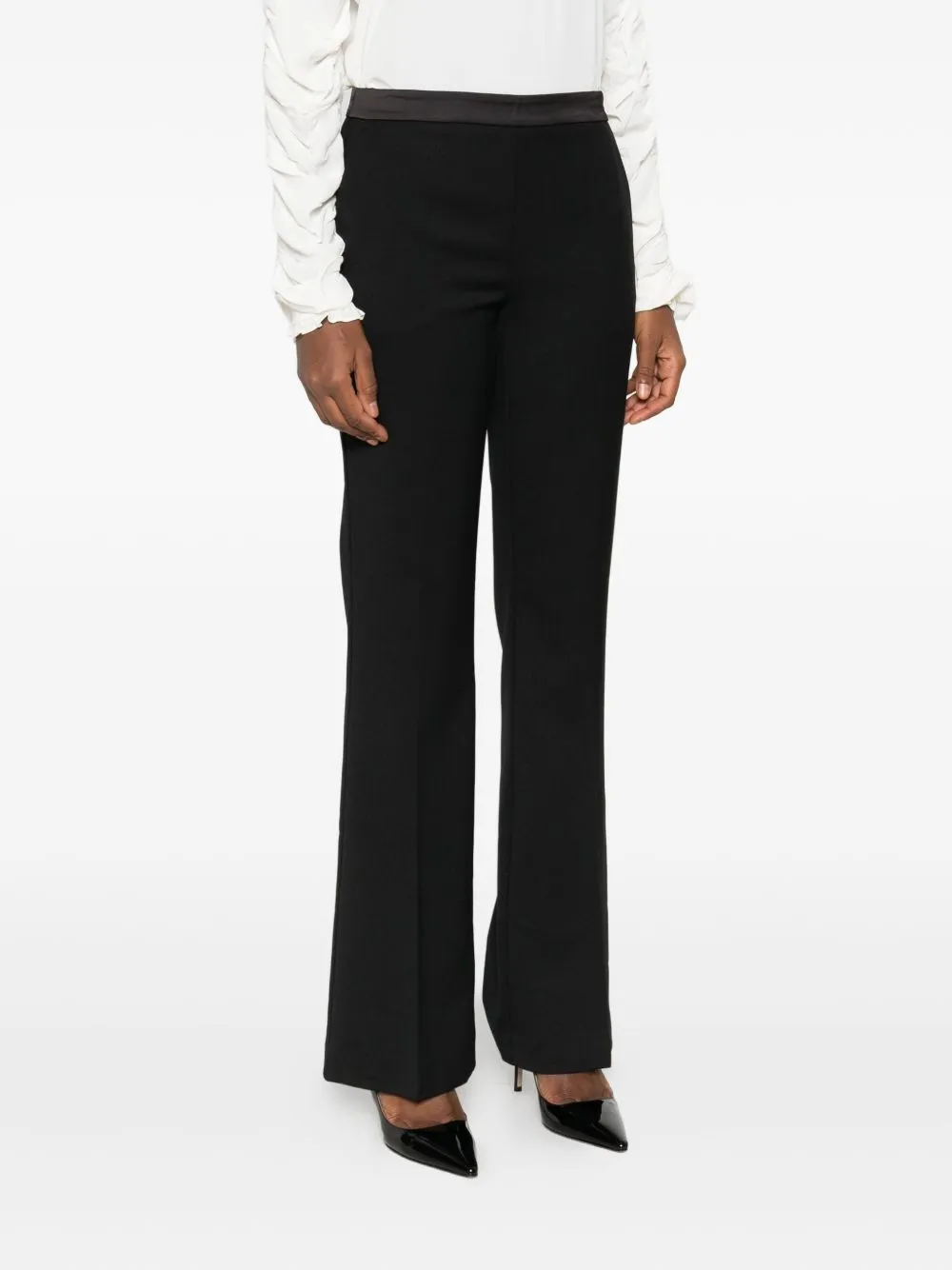 Twinset Satin Detail Flared Pants