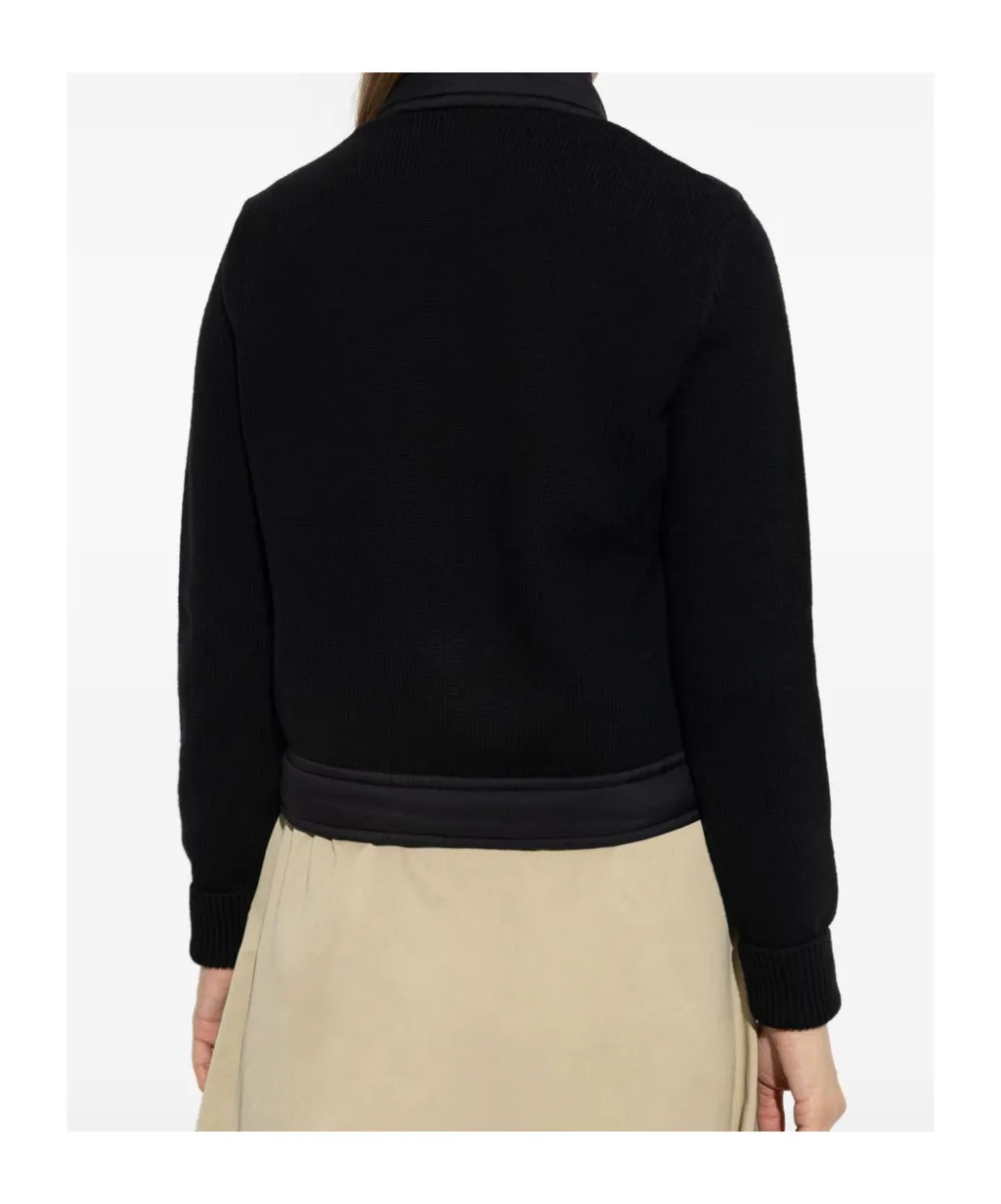 Moncler Grenoble High Neck Quilted Cardigan