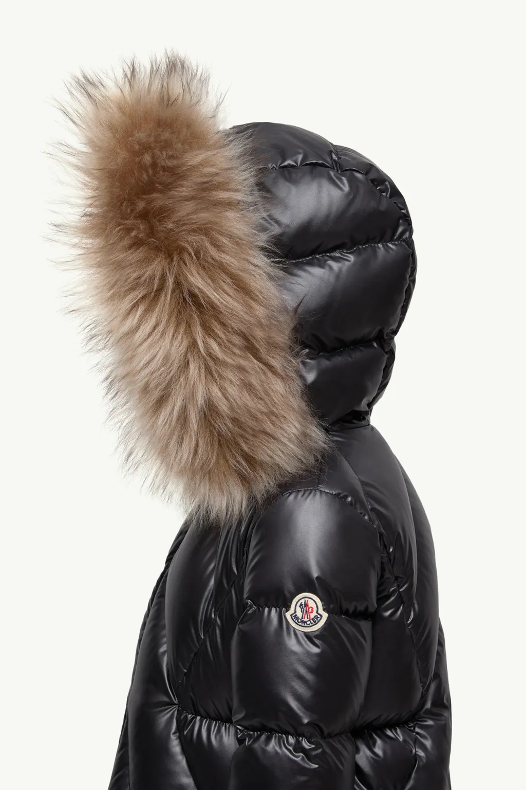 Moncler Enfant Shearling Detailed Down Jacket