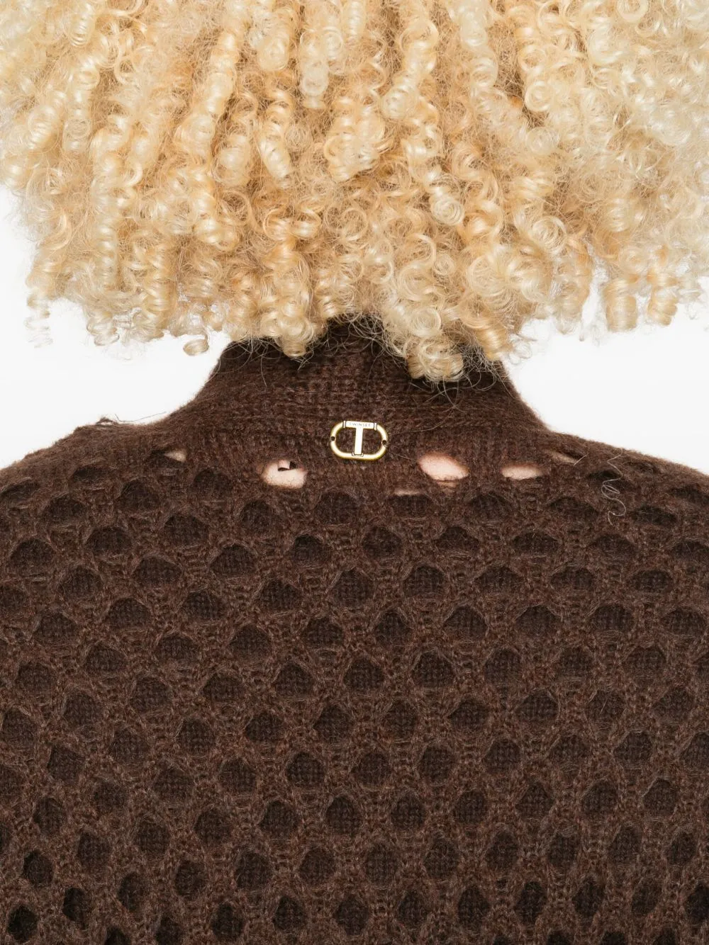 Twinset Open-Knit V-Neck Cardigan
