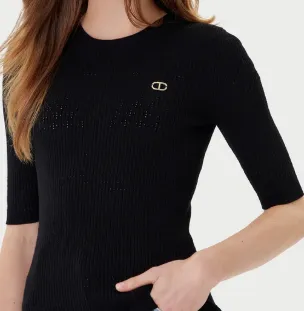 Ribbed Embellished Top
