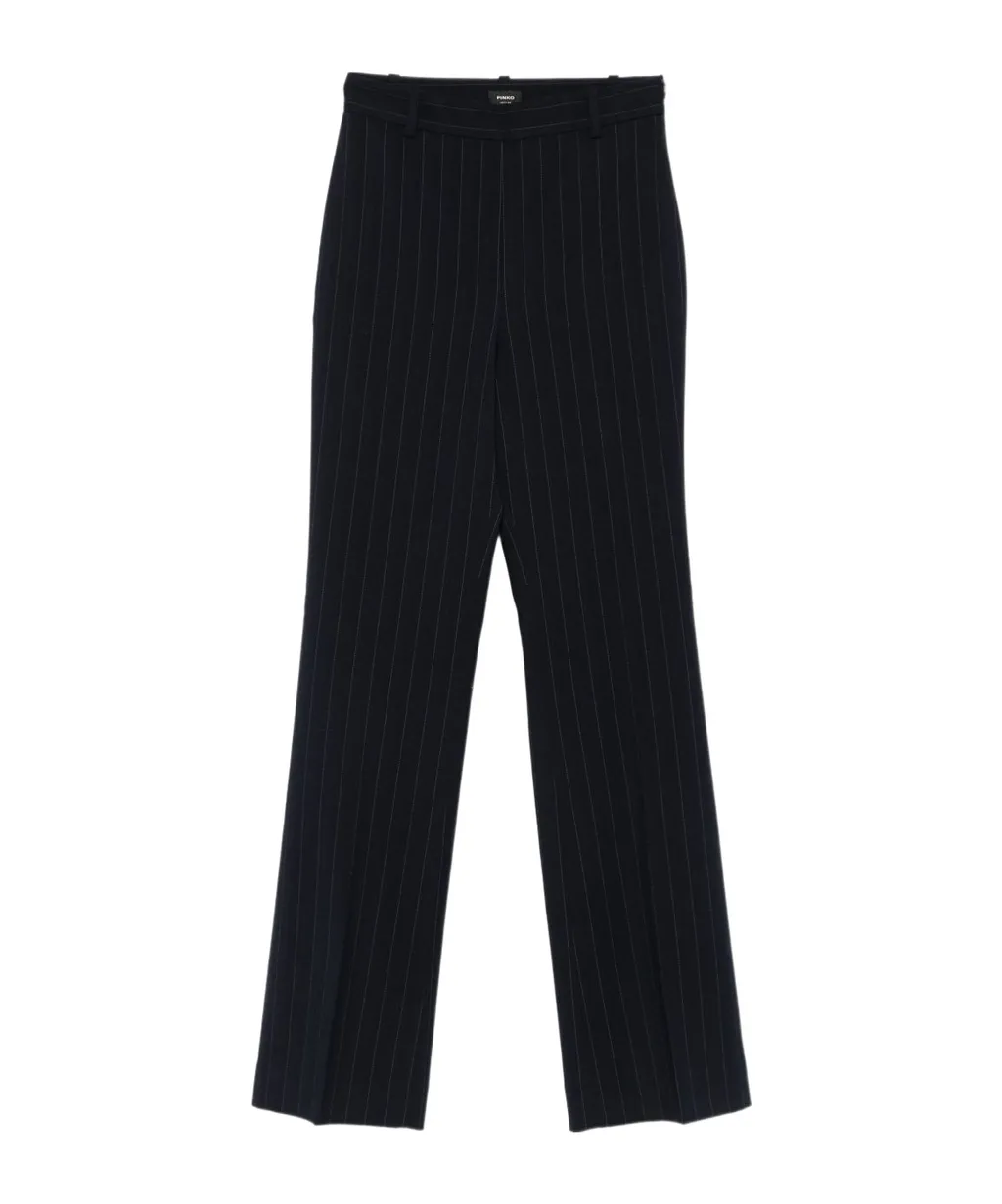 Pinstripe-Pattern Trousers