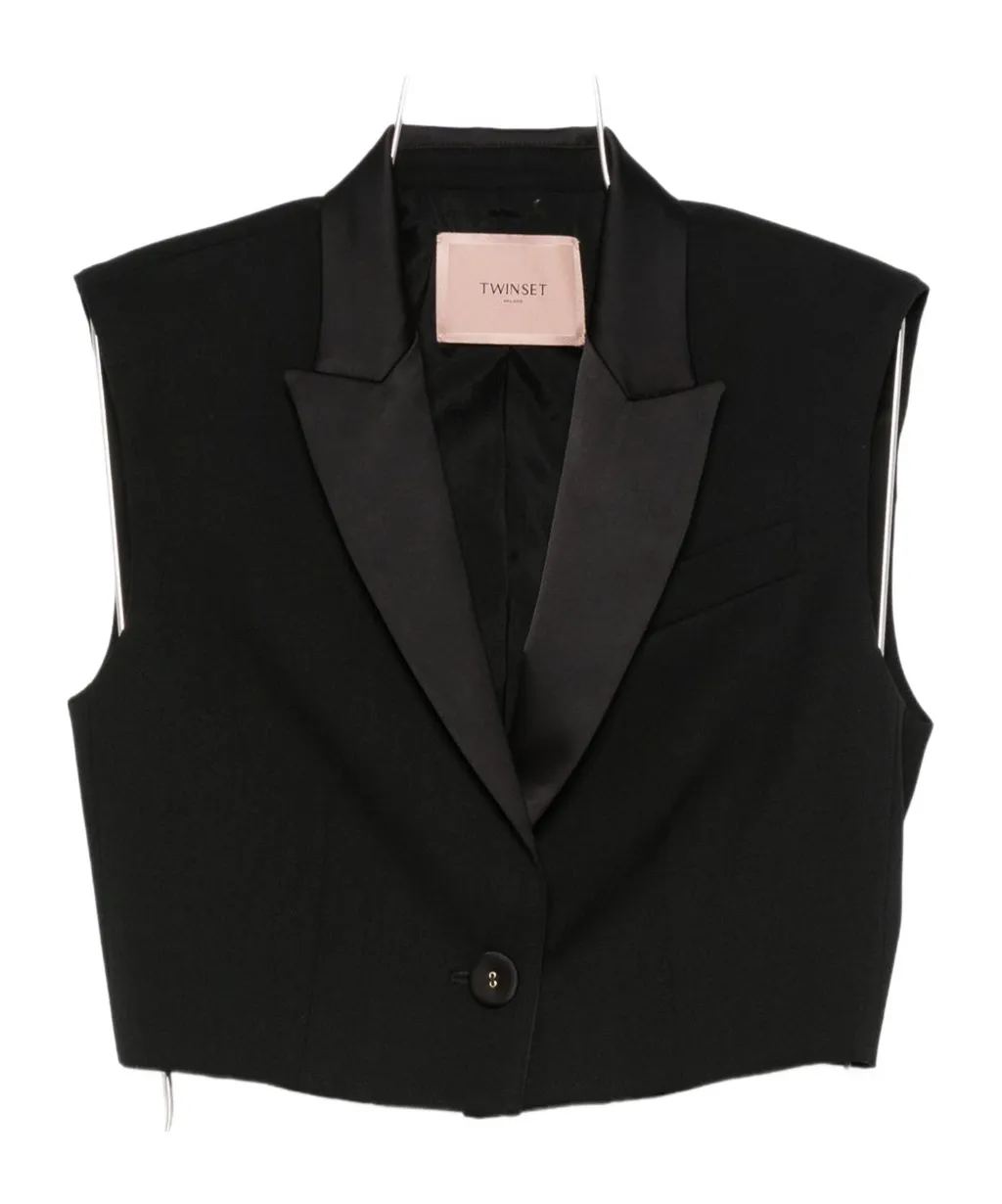 Twinset Cropped Sleeveless Vest