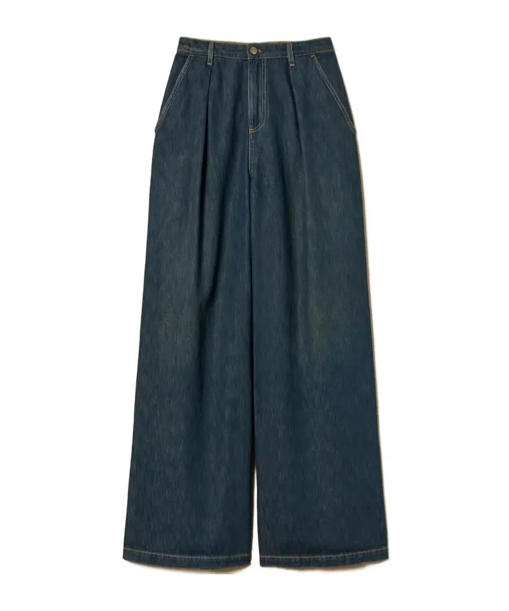 Pleat-Detail Jeans