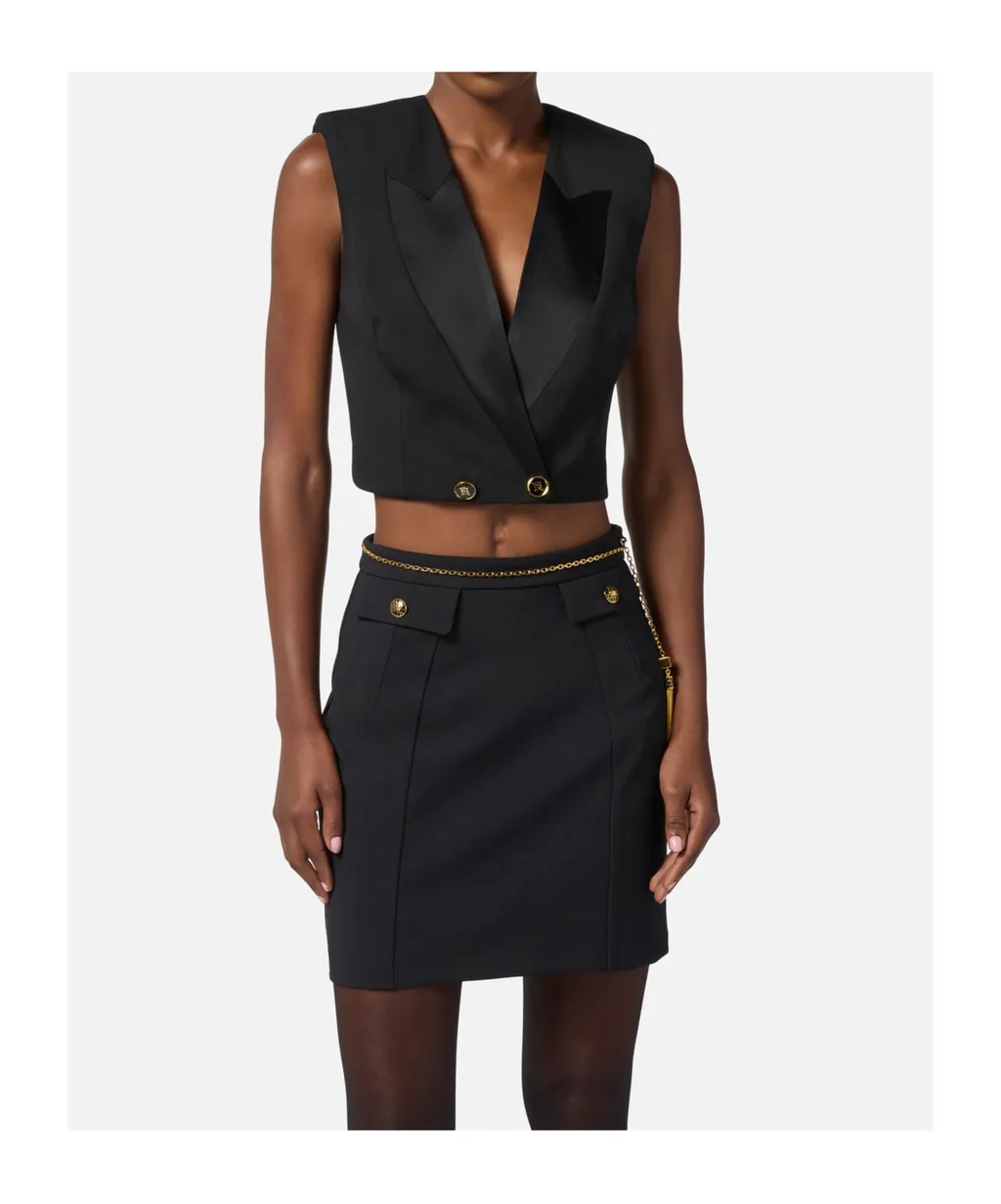 Satin Lapels Button Waistcoat