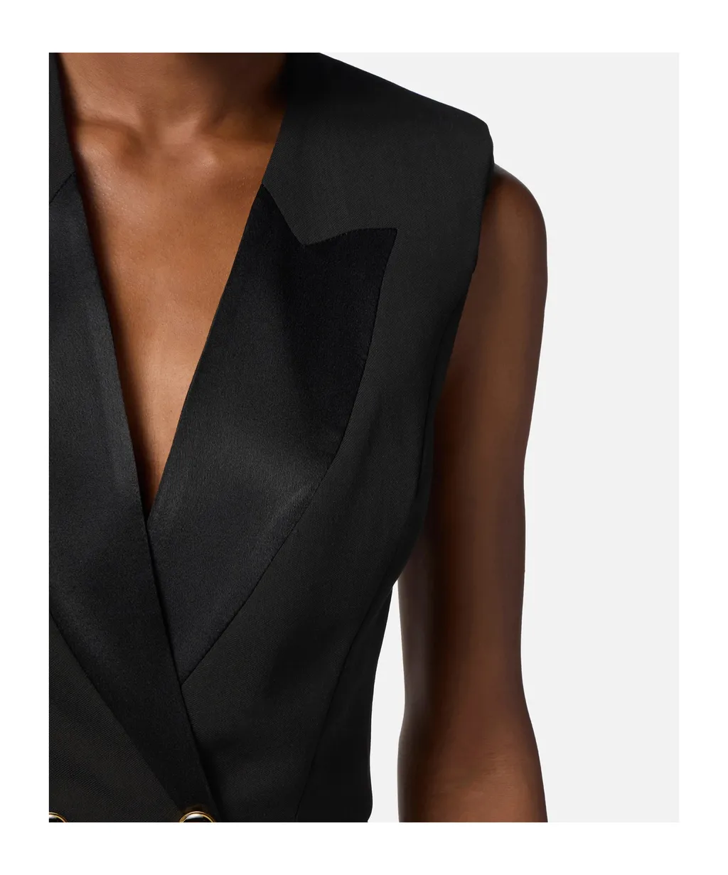 Satin Lapels Button Waistcoat
