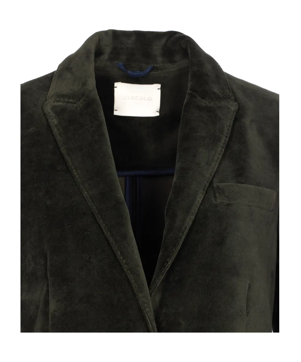 Circolo 1901 Velvet Single-Breasted Jacket