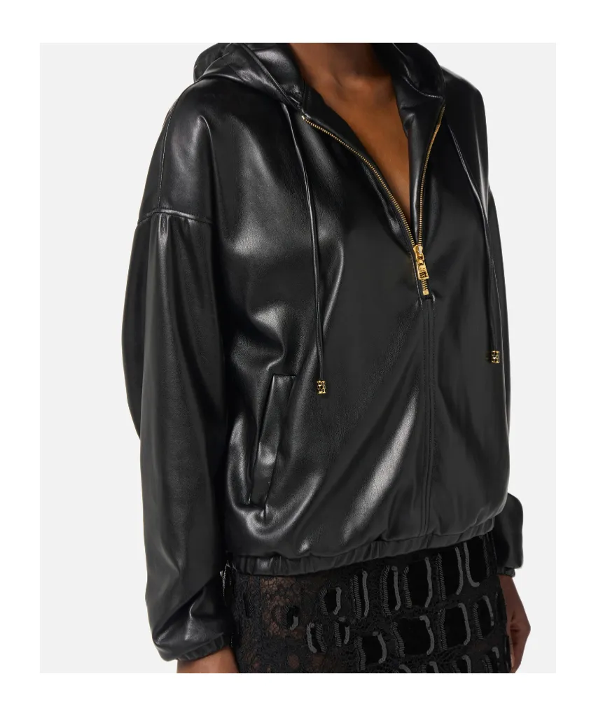 Elisabetta Franchi Textured Hooded Sweatshirt