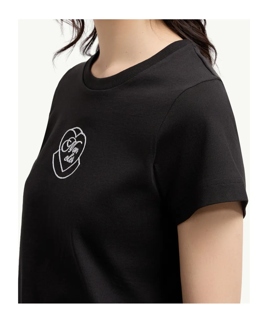 Moncler Logo Embroidered Crewneck T-Shirt