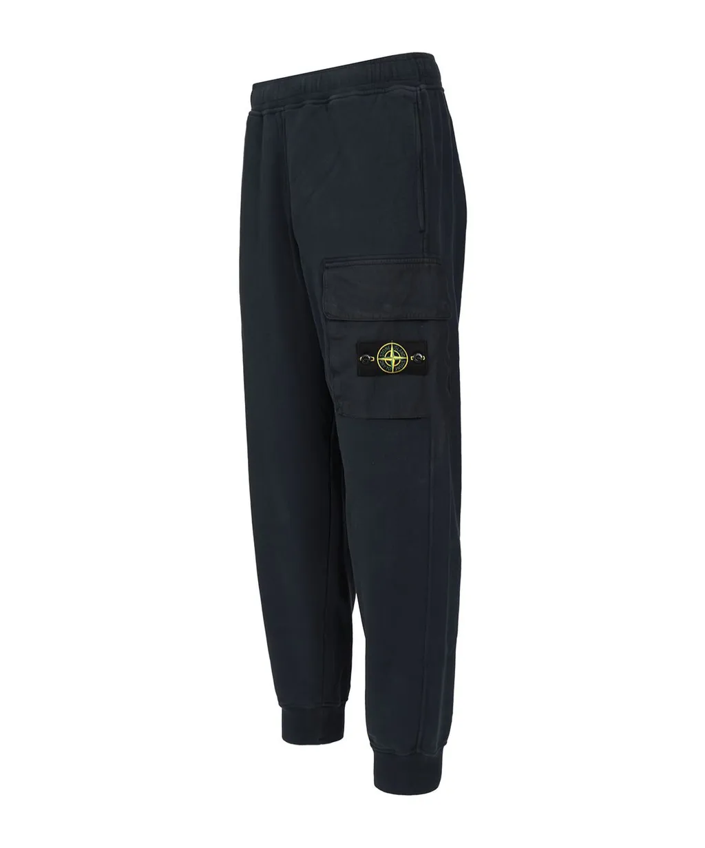 Stone Island Logo Patch Cuffed Hem Track Pants