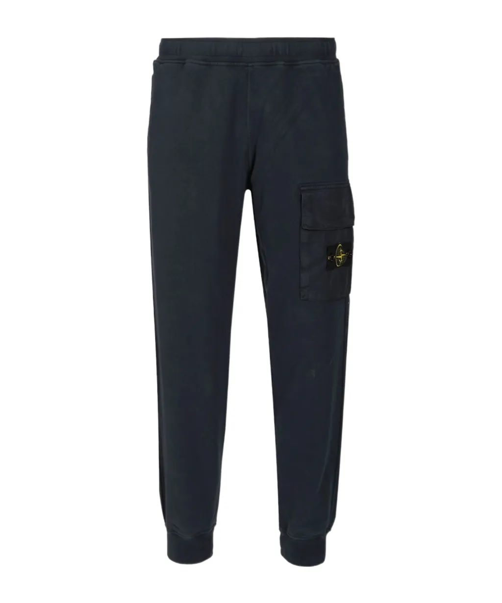 Stone Island Logo Patch Cuffed Hem Track Pants