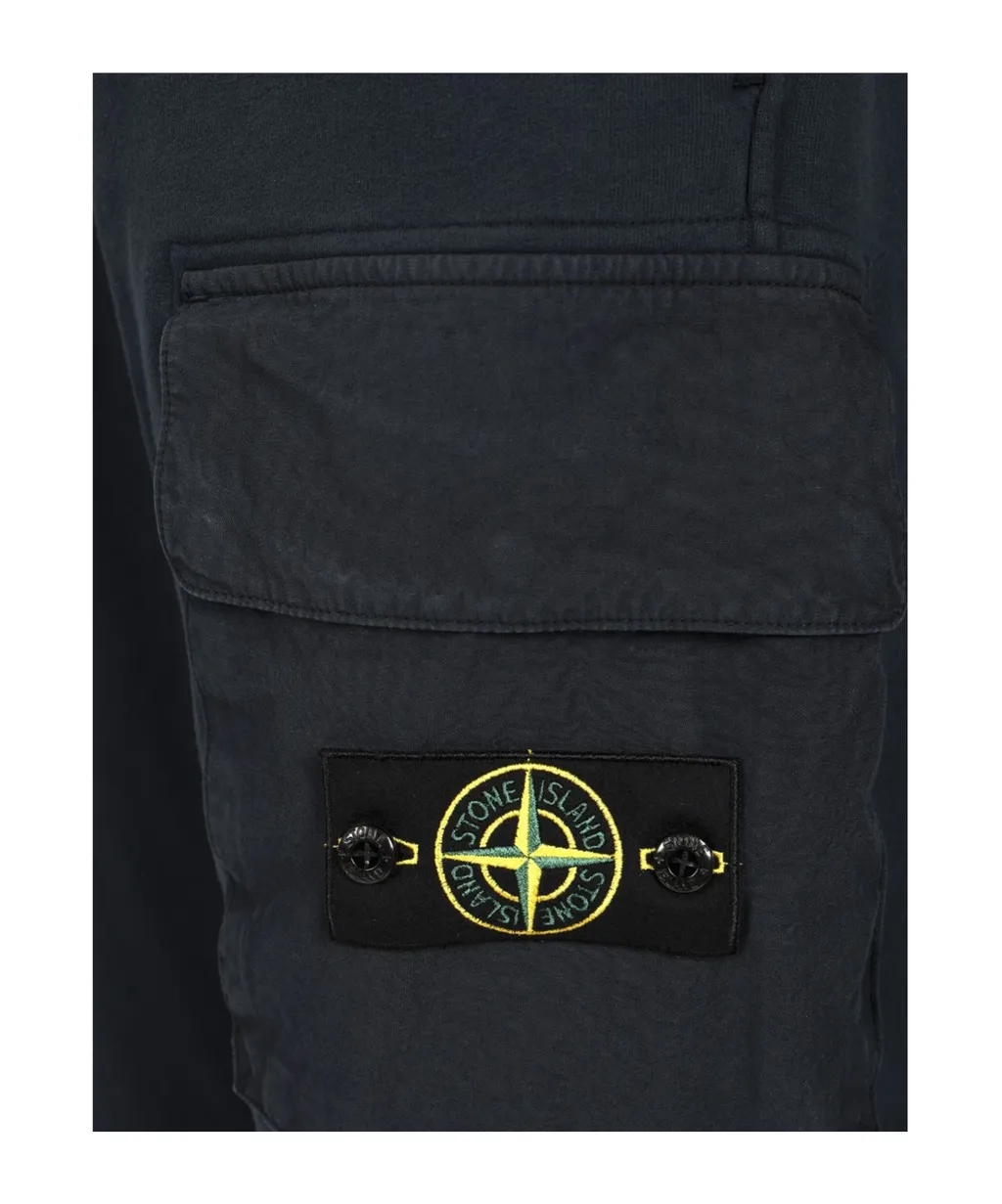 Stone Island Logo Patch Cuffed Hem Track Pants