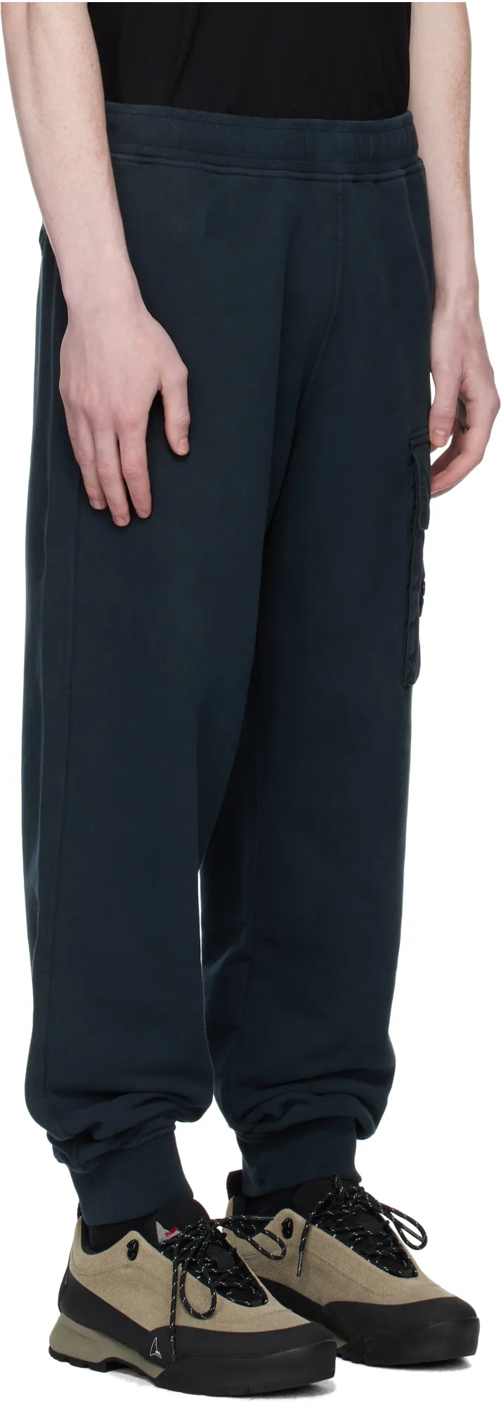 Stone Island Logo Patch Cuffed Hem Track Pants