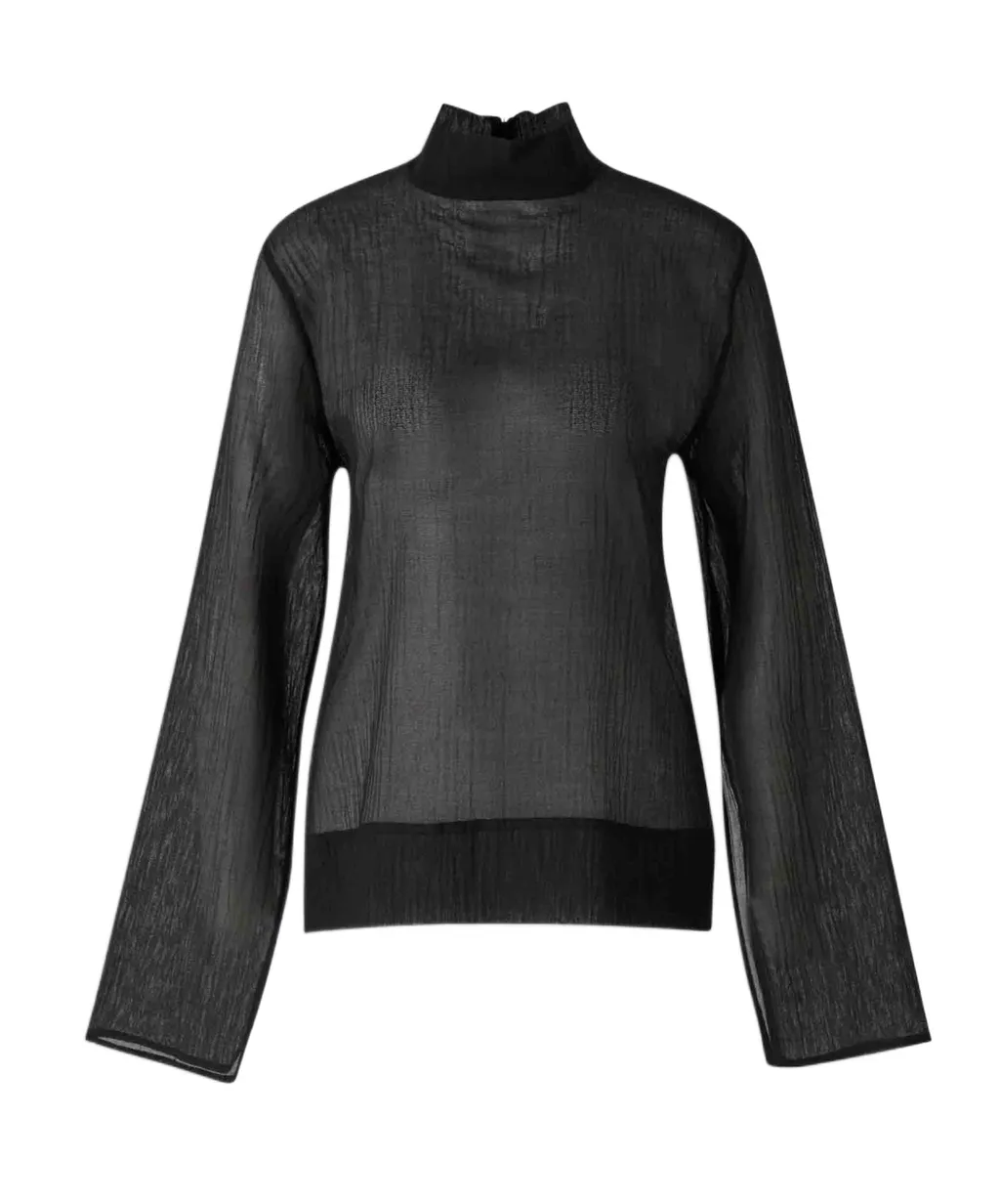 High-Neck Embellished Top