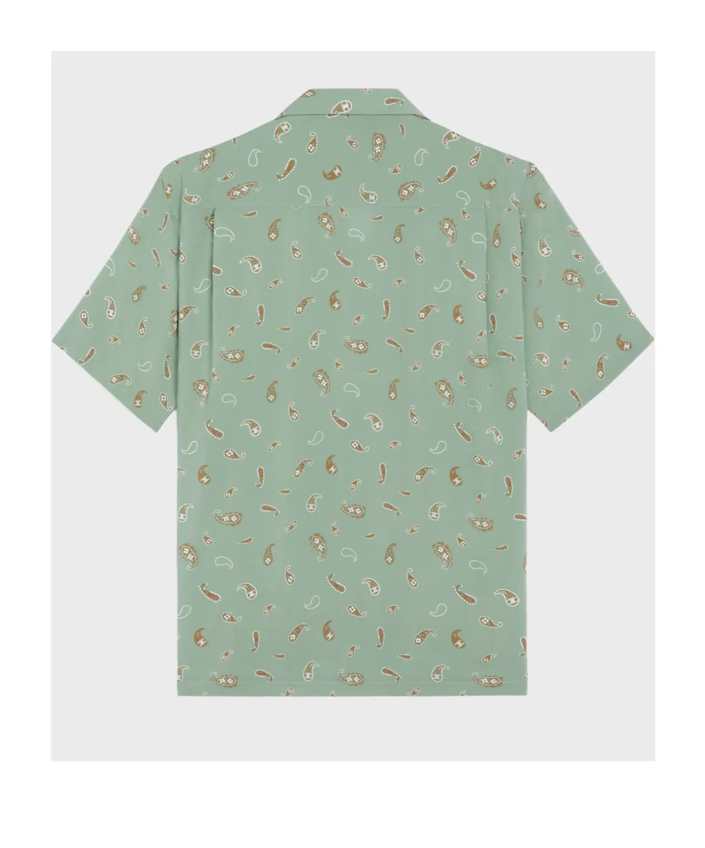 Bowling Shirt In Paisley Print Viscose