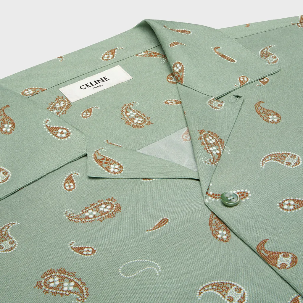Bowling Shirt In Paisley Print Viscose
