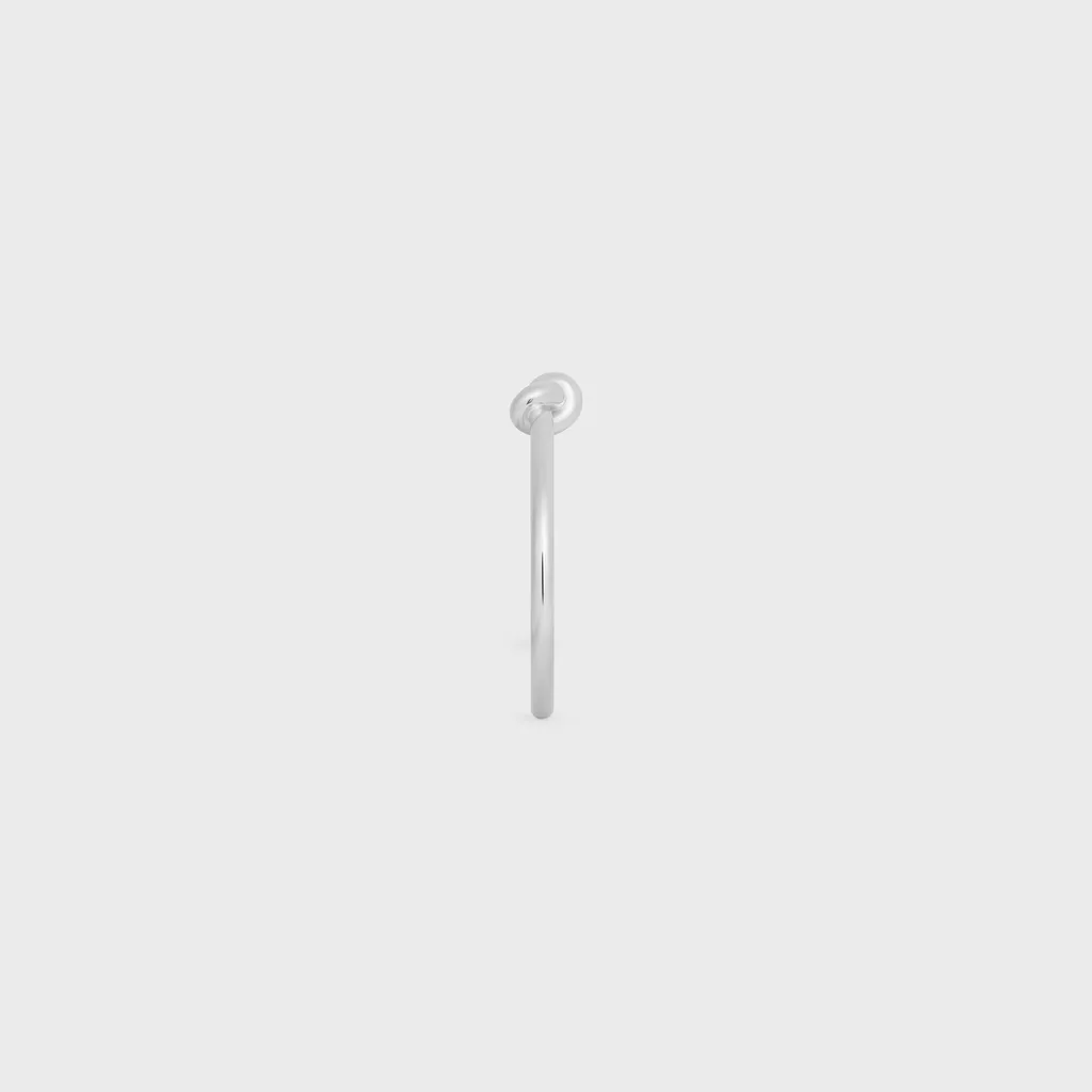 Knot Cuff In Brass With Rhodium Finish
