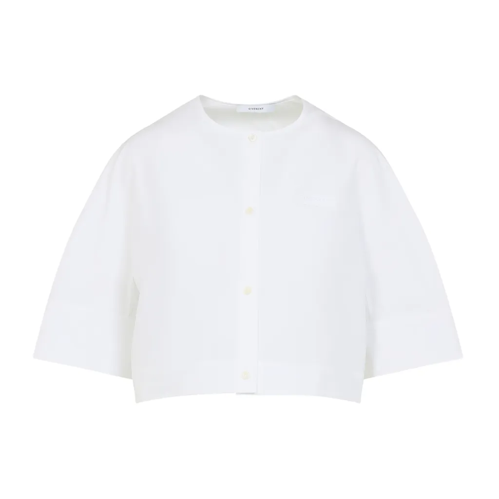 Givenchy Logo Patch Cropped T-Shirt