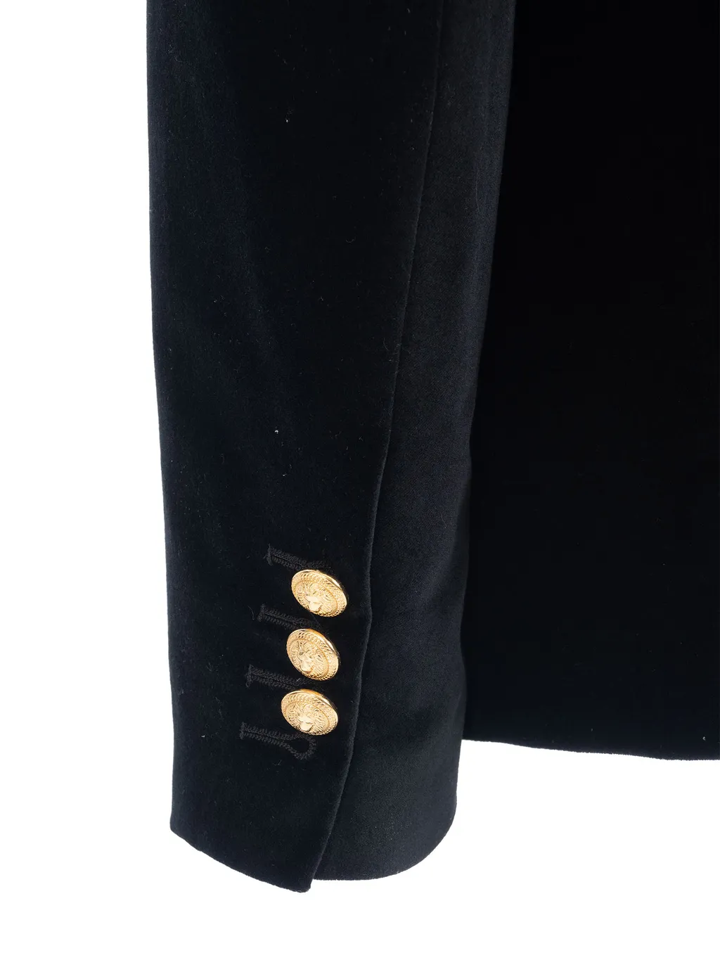 Velvet Gold-Button Jacket