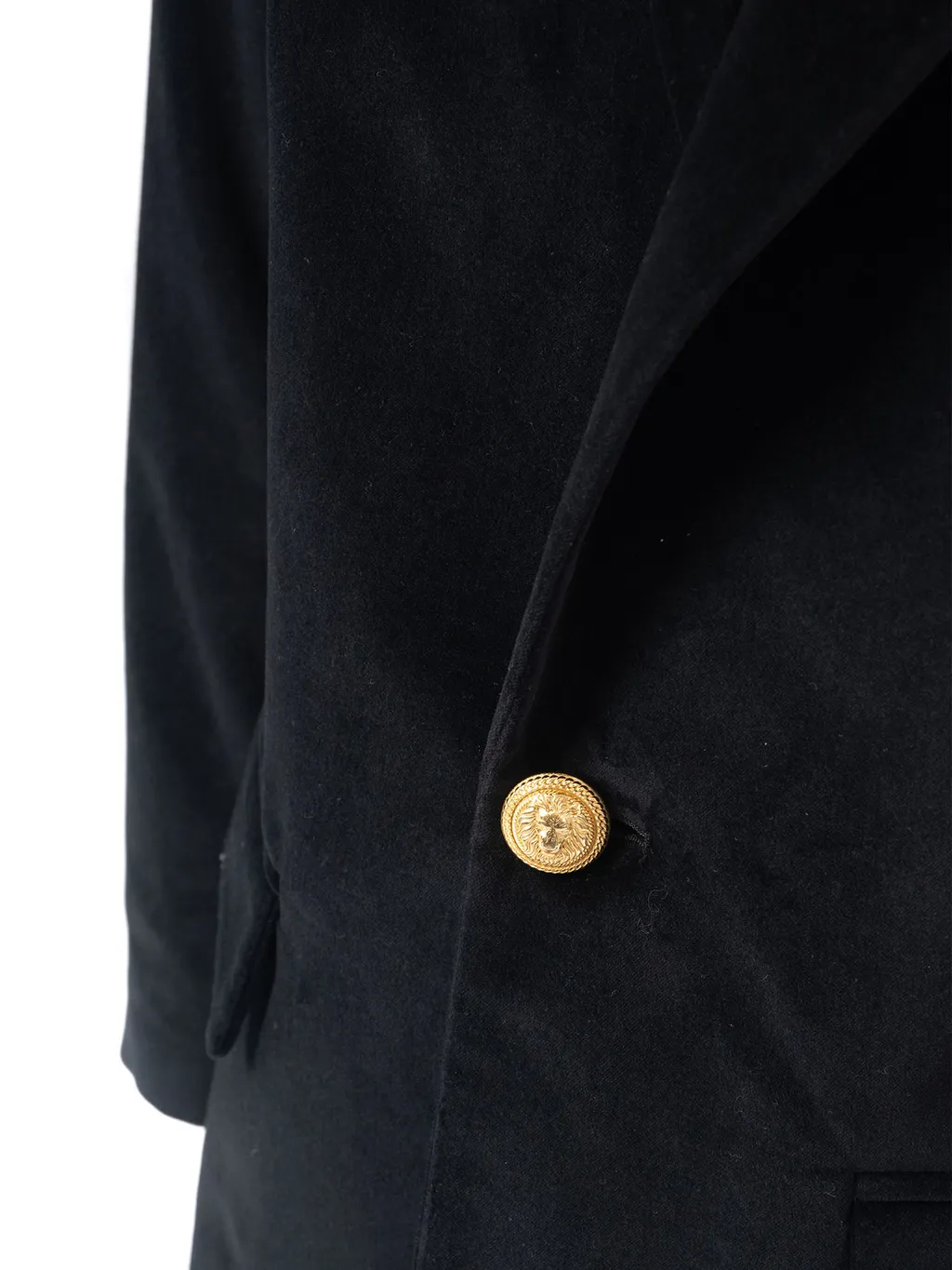 Velvet Gold-Button Jacket