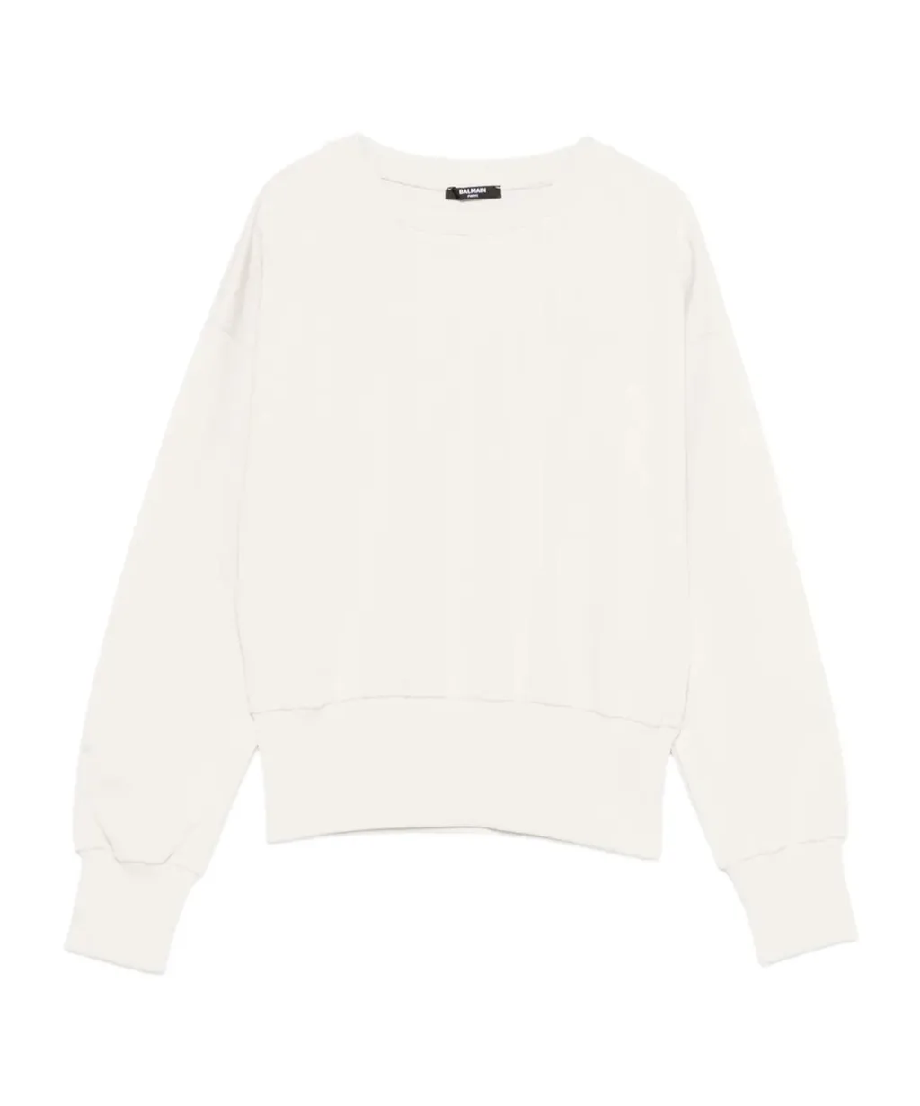 Balmain Kids Logo-Embroidered Crewneck Sweatshirt