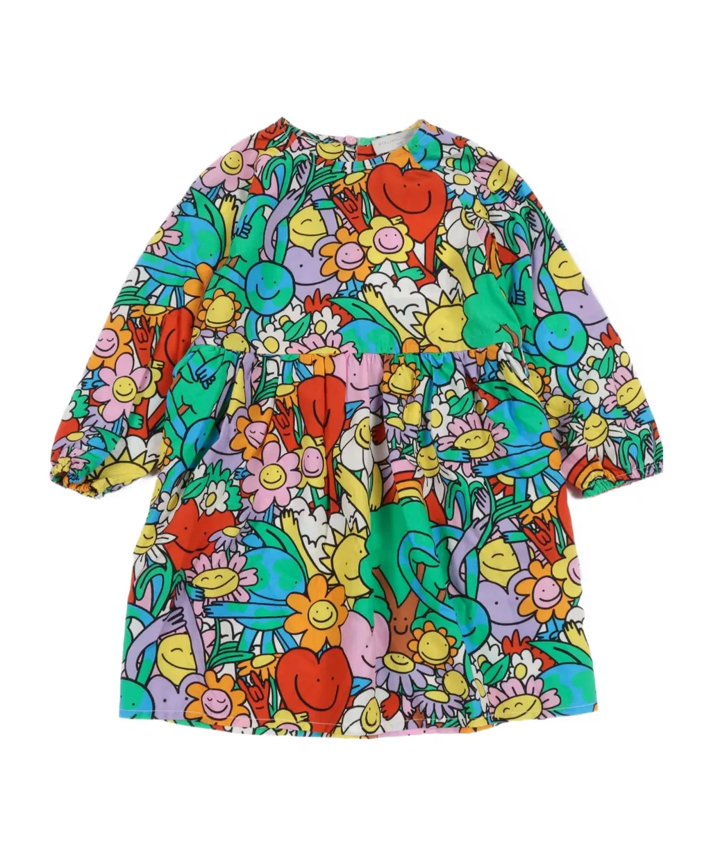 Stella Mccartney Kids Crewneck Graphic-Print Dress