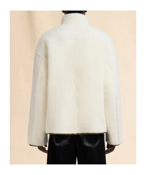 Marni Leather Piping Shearling Jacket