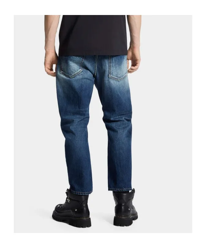 Distressed Tapered Jeans