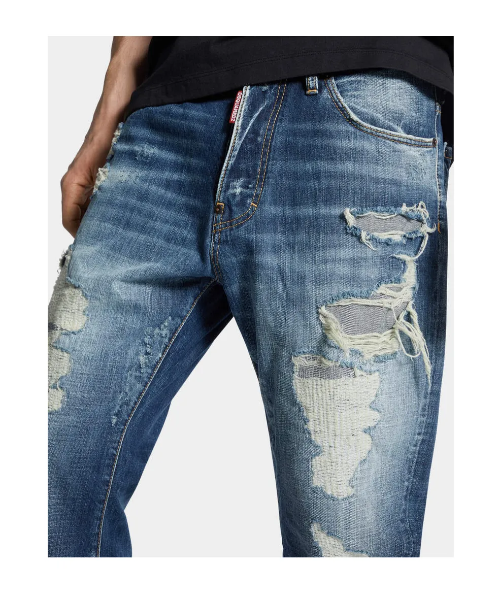 Distressed Tapered Jeans