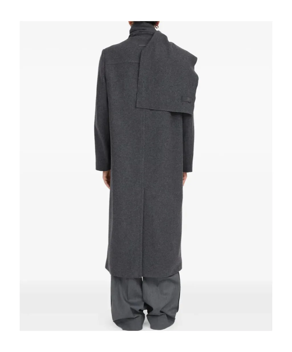 Mm6 Maison Margiela Scarf Detailed Coat