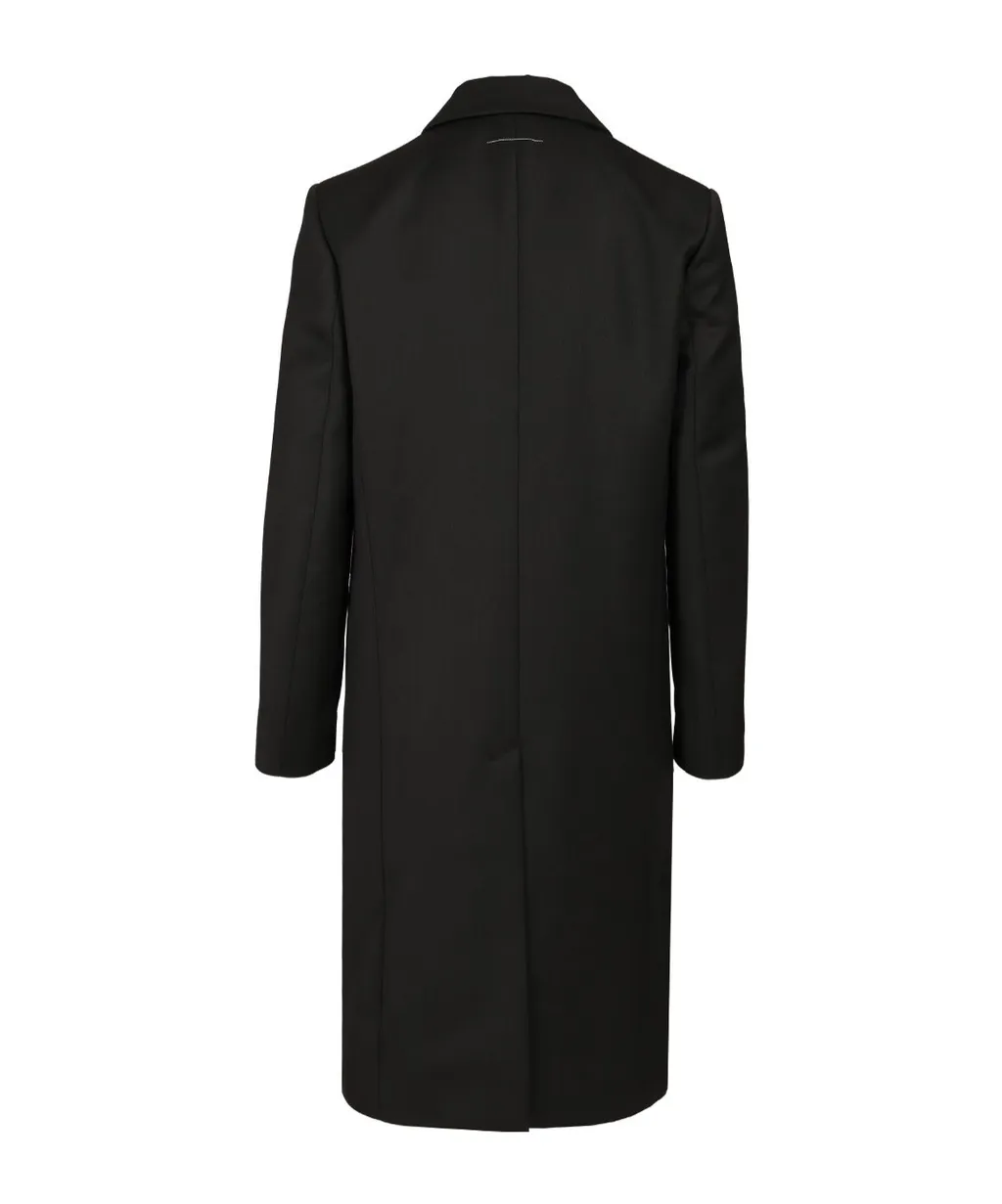 Mm6 Maison Margiela Buttoned Tailored Overcoat