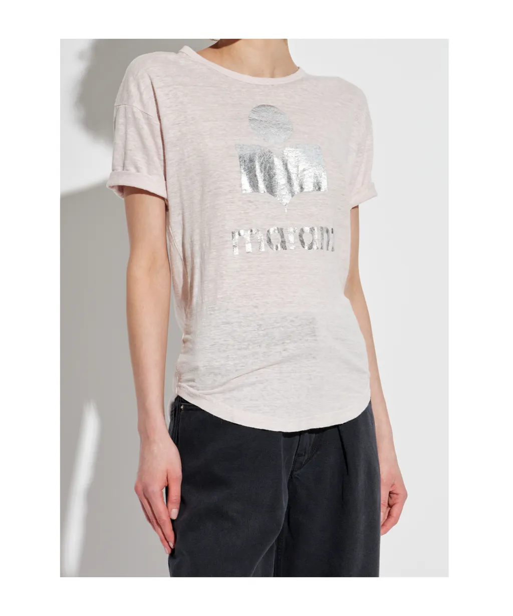 Isabel Marant Toile Koldi Logo Printed Crewneck T-Shirt