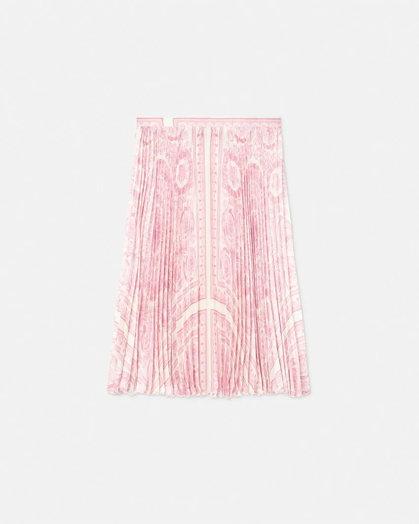 Versace Kids All-Over Printed Pleated Skirt