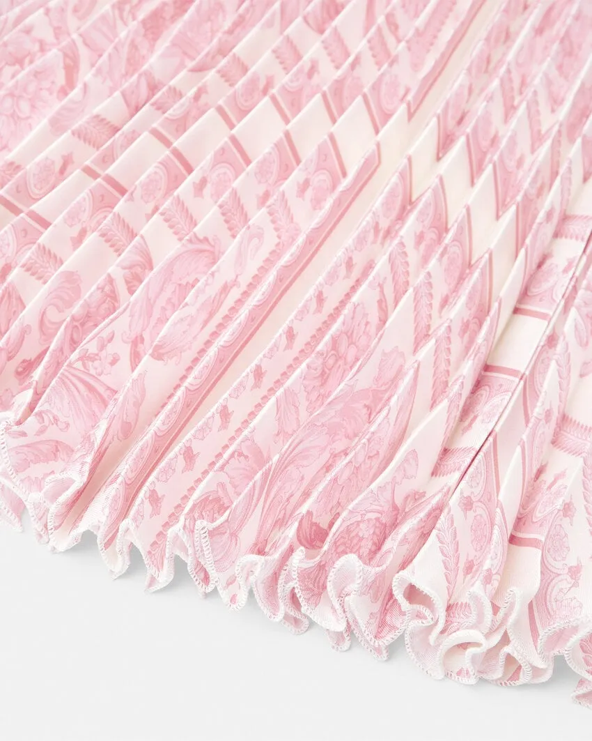 Versace Kids All-Over Printed Pleated Skirt