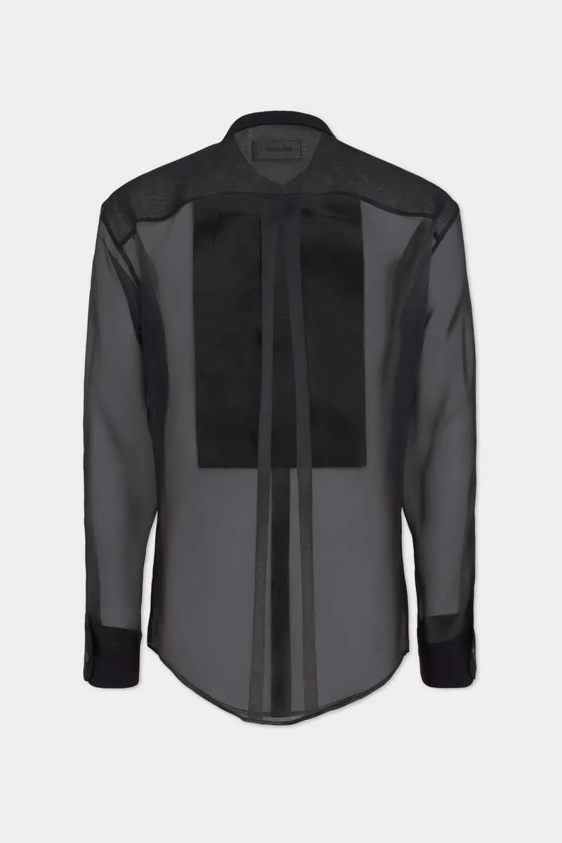 Dsquared2 Semi-Sheer Long-Sleeved Shirt